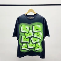 2022 new oversize acne super summer green color smiling face ac studios womens mens t shirts simple short sleeved tops