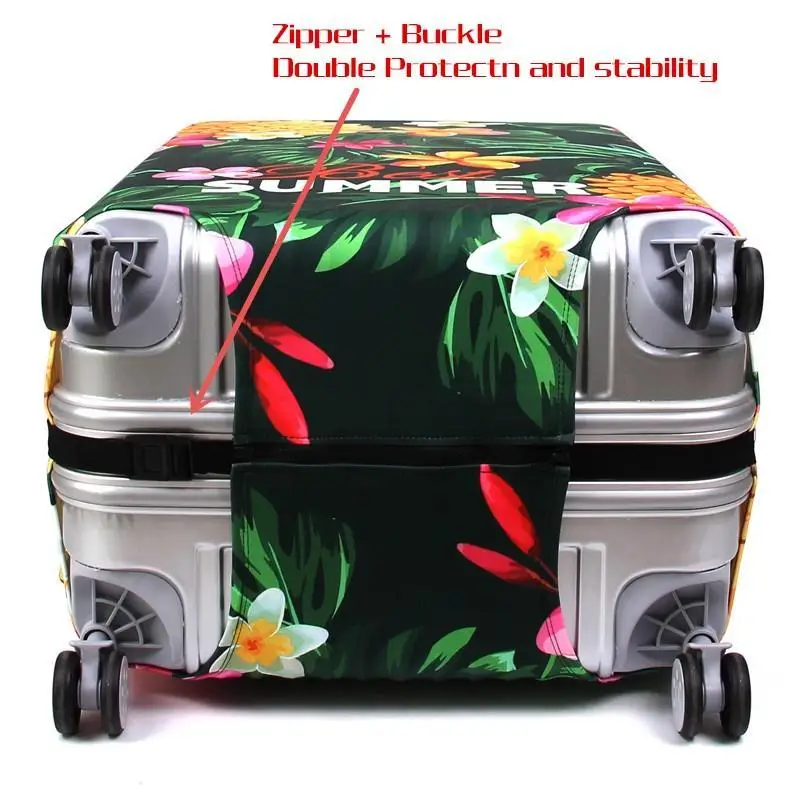 18-22 Inch Suitcase Cover Thick Elastic World Map Luggage Protective Sheath Zipper Suit Trolley Travel Accessories Supplies Gear