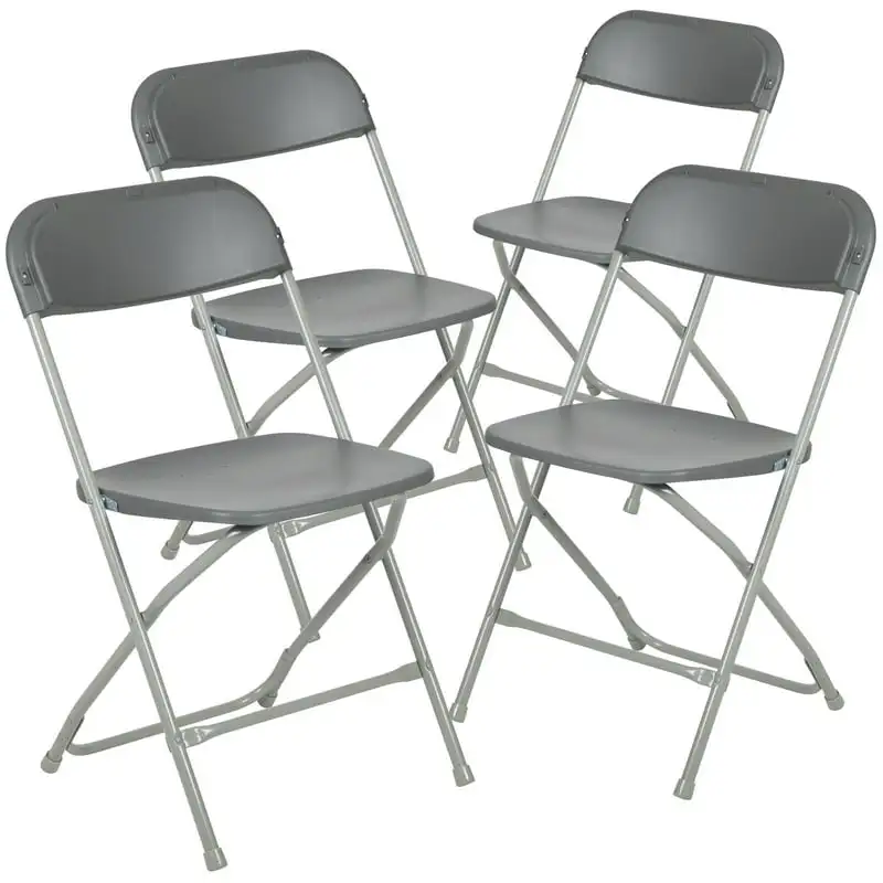 

Геркулес™Серия пластиковых складных стульев-серый-4 650 анг. Фунт., вместительный удобный стул для мероприятий-легкий складной стул