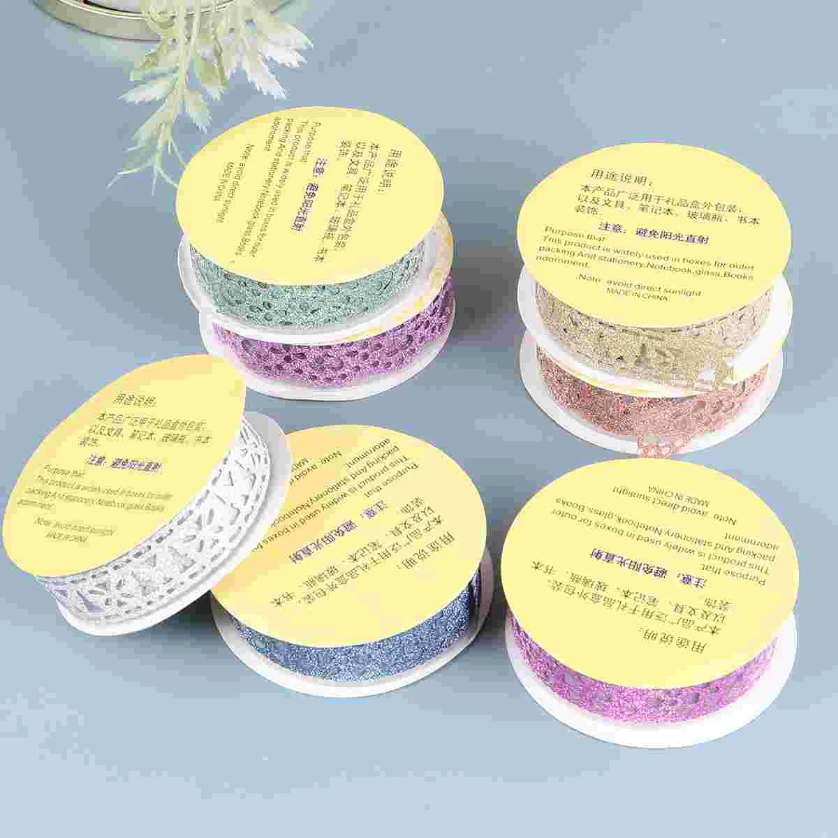 

Tape Decorative Washi Diy Paper Masking Scrapbook Craft Sticky Wrapping Giftglitter Album Photo Sticker Diary Set