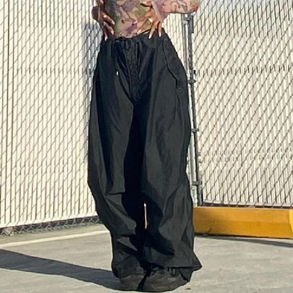 

Wid Leg Jogger Baggy Cargo Pants Sweatpants Low Waist Casual Women Harajuku Trouser