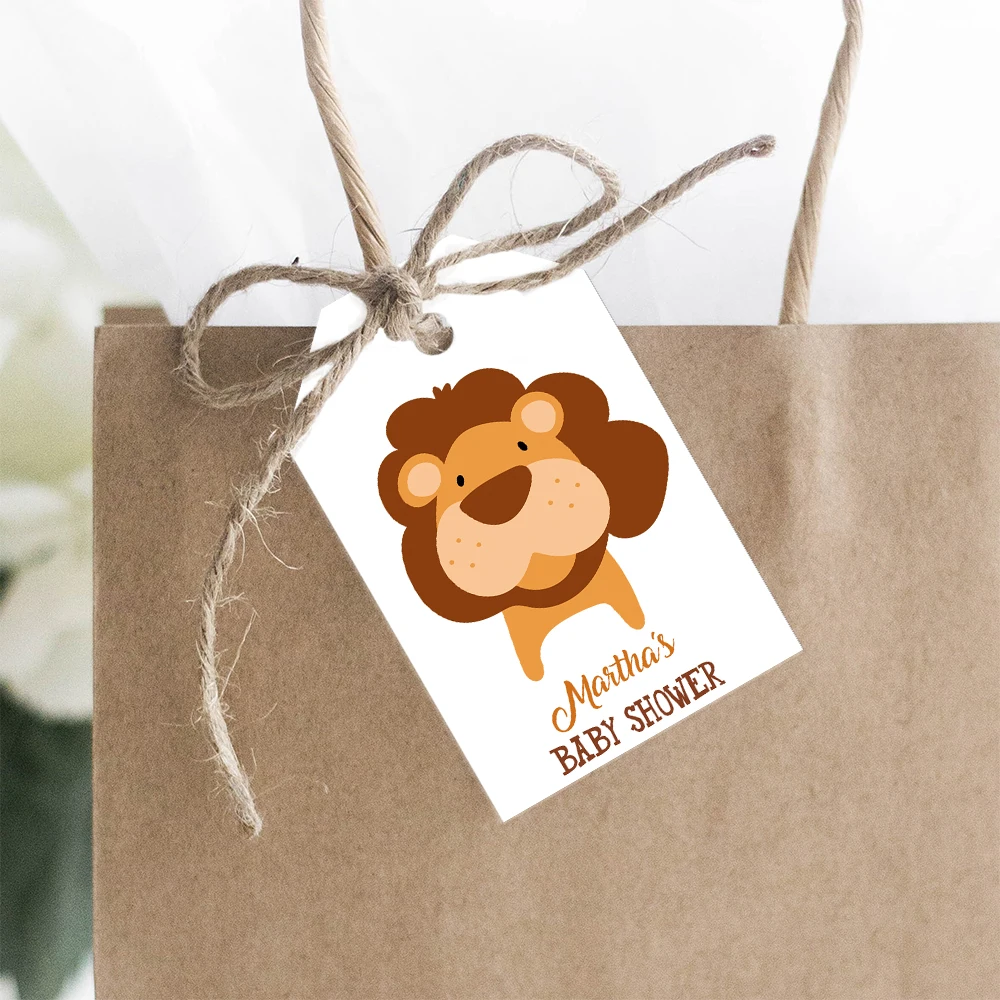 

Personalized Baby Shower Tags Gift Stickers Custom Name Text Stickers Birthday Christening Party Decoration