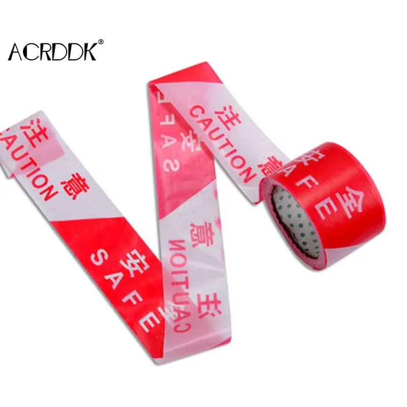 

100 м одноразовый защитный шнур Предупреждение ждающая лента красный белый подиумный ремень предупреждающая лента FC