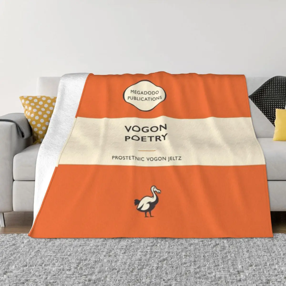 Фото Плед Vogon Poetry Hitchikers Guide, подходит для всех сезонов, мягкий, ультрамягкий микрофлисовый плед.