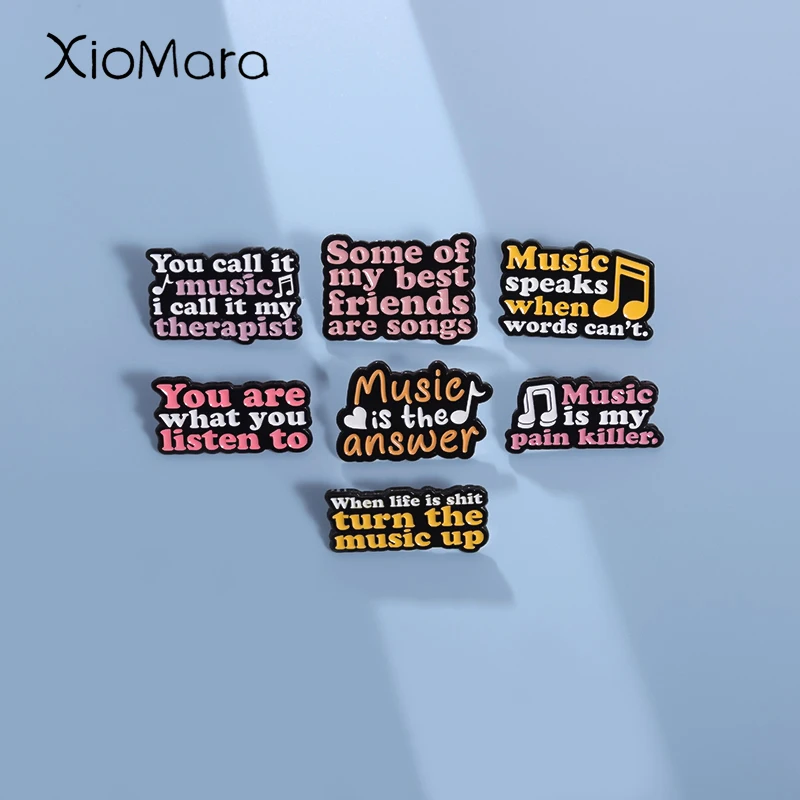 Эмалированные заколки с музыкальным энтузиастом индивидуальные броши на лацкан