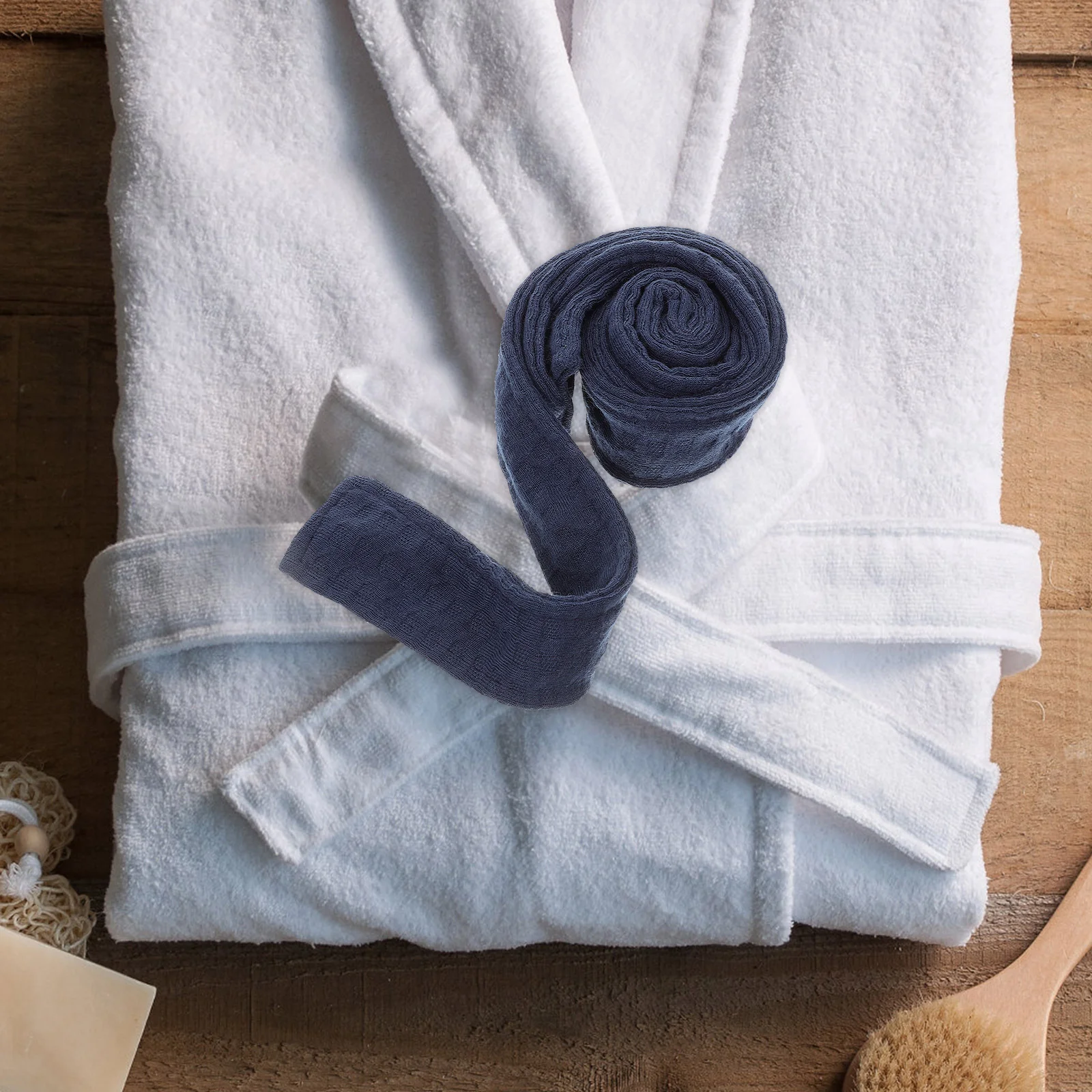 Тонкий халат с галстуком пояс для халата белый сменный трос эластичный 100%