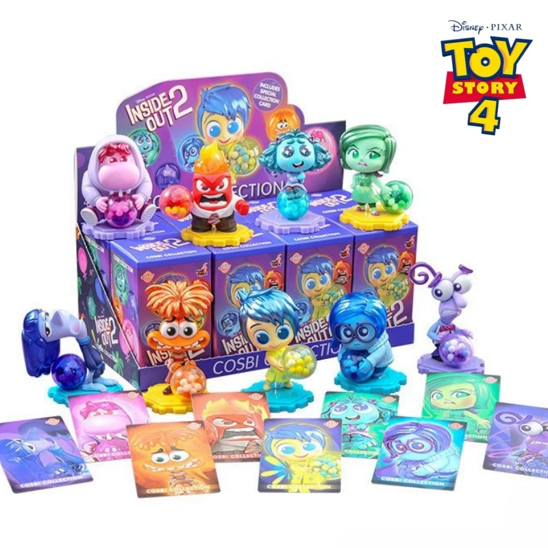 Горячая игрушка Pixar Inside Out 2 фигурки глухой коробки Joy Sadness Anger Disgust Cosbi