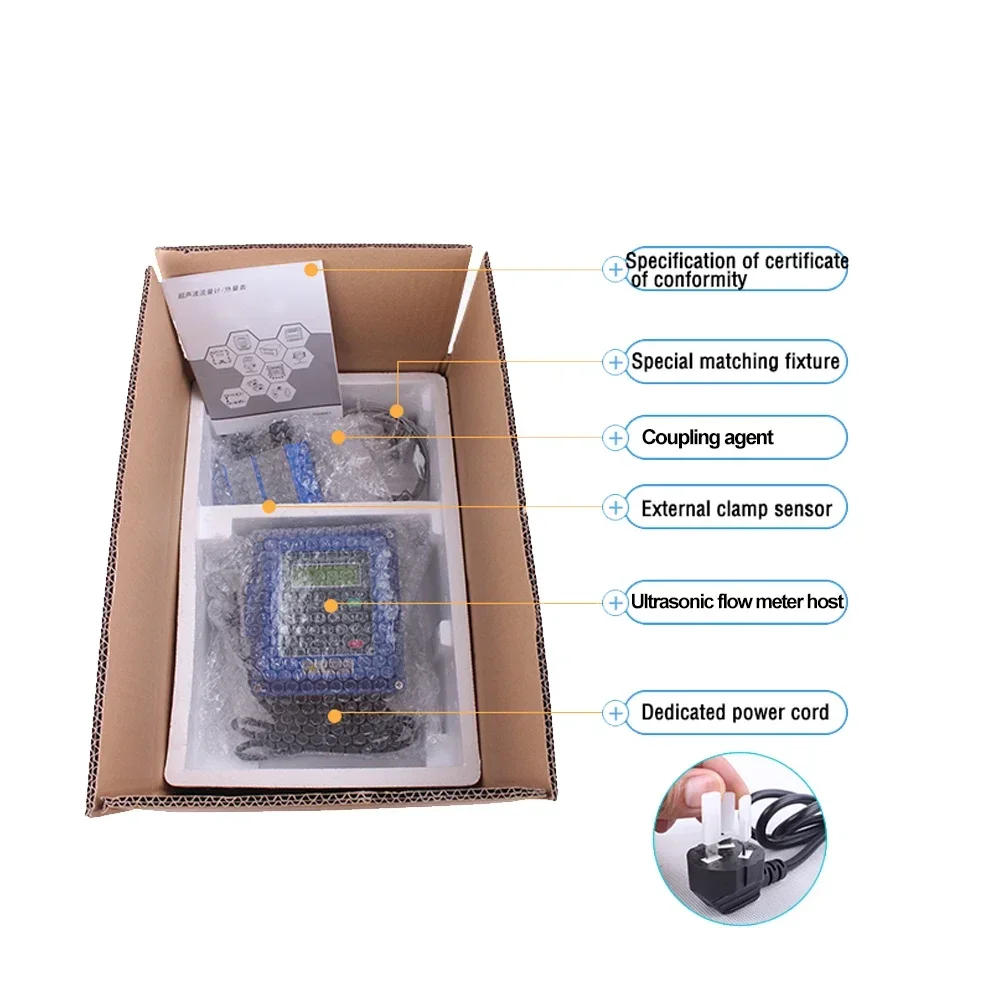 Ультразвуковой расходомер цифровой 220 В переменного тока/24 постоянного тока