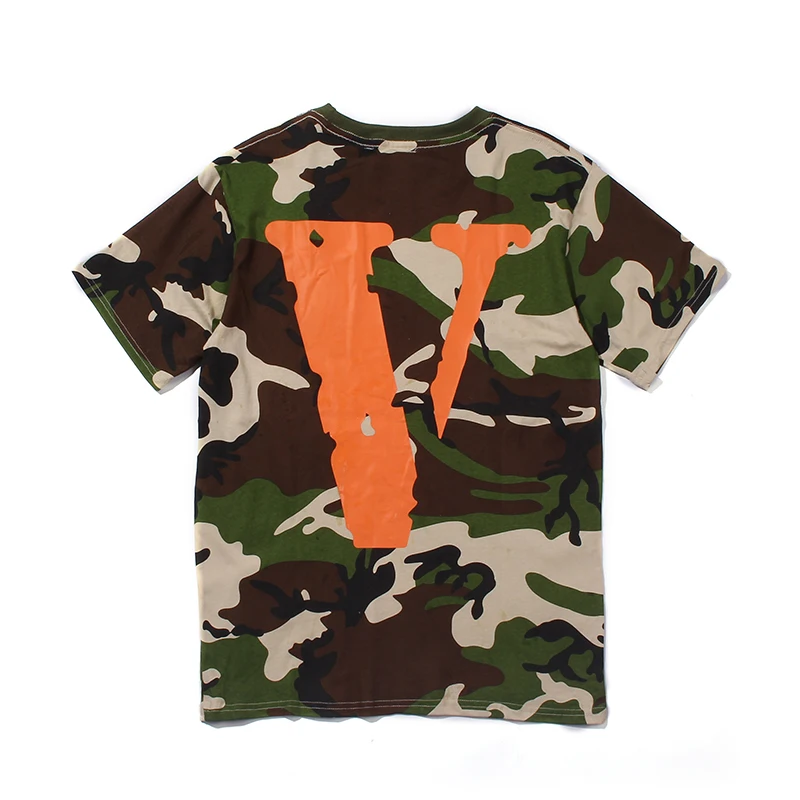

Мужская/Женская Повседневная модная свободная футболка VLONE с круглым вырезом, из натурального хлопка
