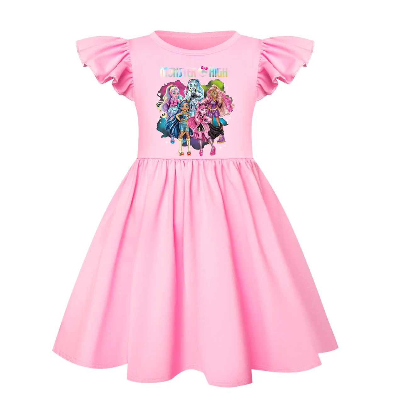 Платье для маленьких девочек детское платье принцессы с рисунком монстра
