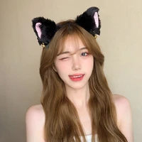 cute cat ears bandana female bell headwear fox ears cosplay hairpin party prom maid hair accessories masquerade anime hair hoop