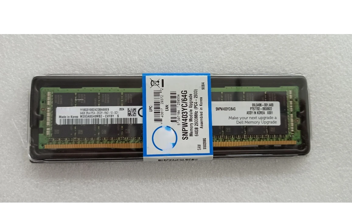 

RAM SNPW403YC/64G 2RX4 PC4-2933Y W403Y RDIMM AA579530 memory
