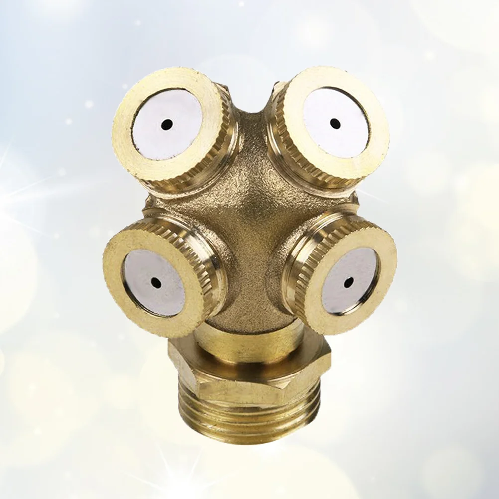 

4pcs Spray Nozzle Copper 4 Hole Sprinklers Fitting for Lawn Yard Irrigation
