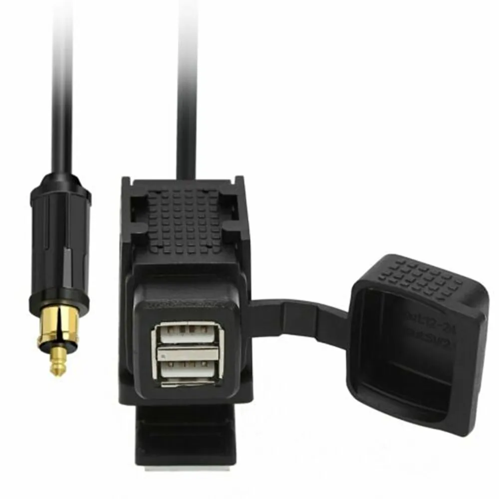 

Motorcycle Dual USB Charger Adapter Powerlet Din Hella Socket For BMW With Standard Female Hella(DIN) Socket To Type Socket