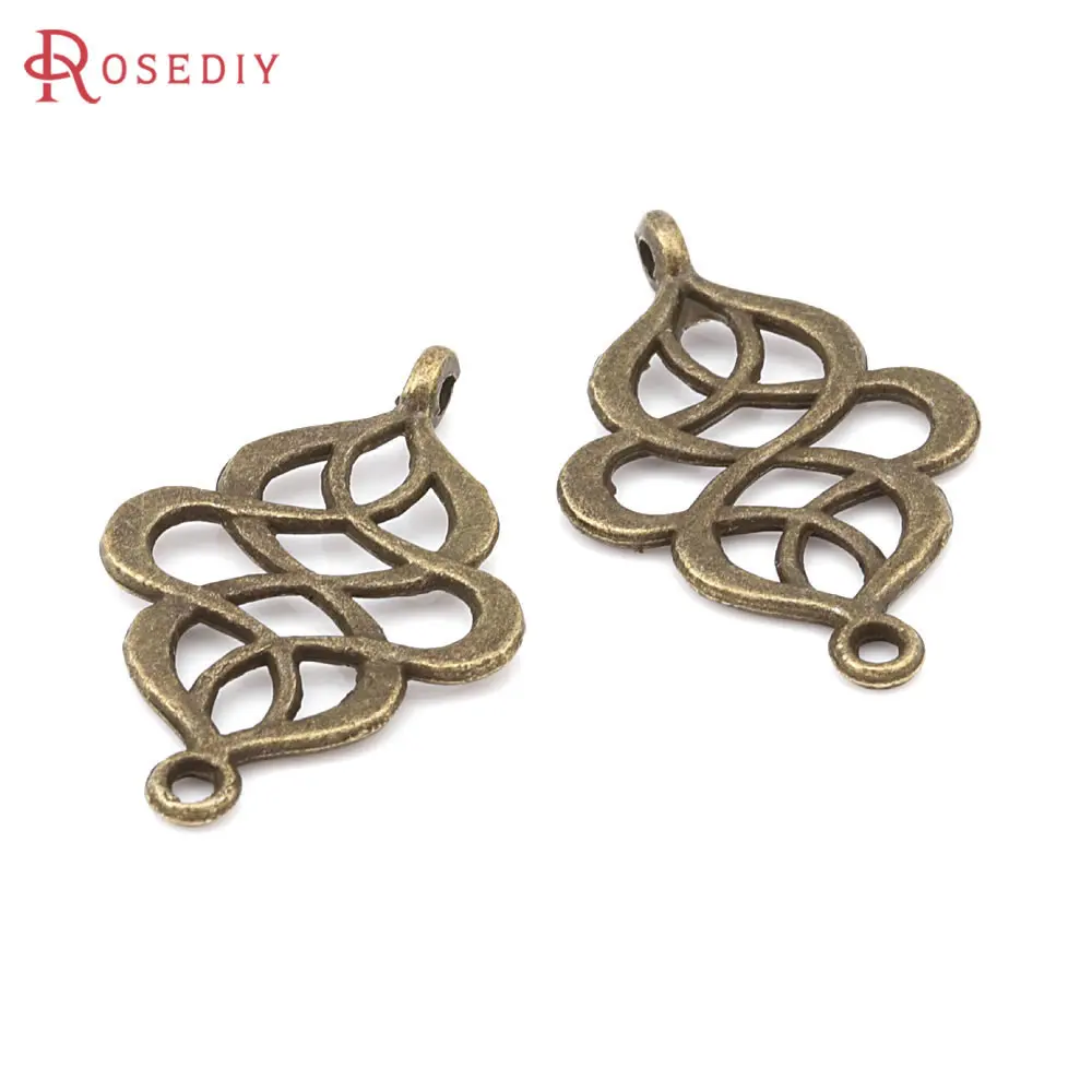 50 шт., подвески для ювелирных изделий, 27 х18 мм