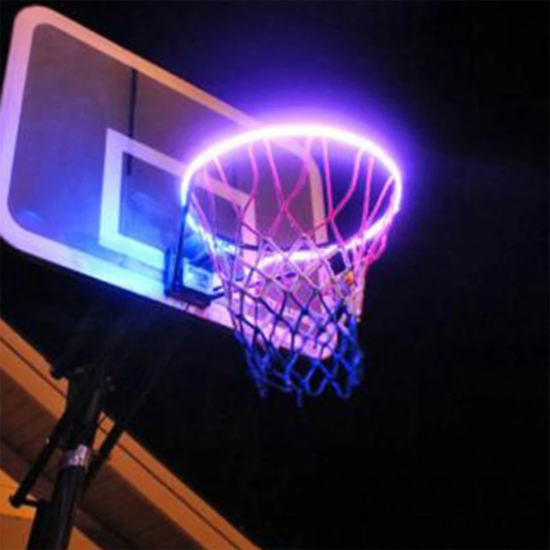 45LED Basketball Hoop Solar Light 8 Modes RGB Basket Ring Shelf Decorition Lamp Waterproof Power Strip Indoor&Outdoor Night Game