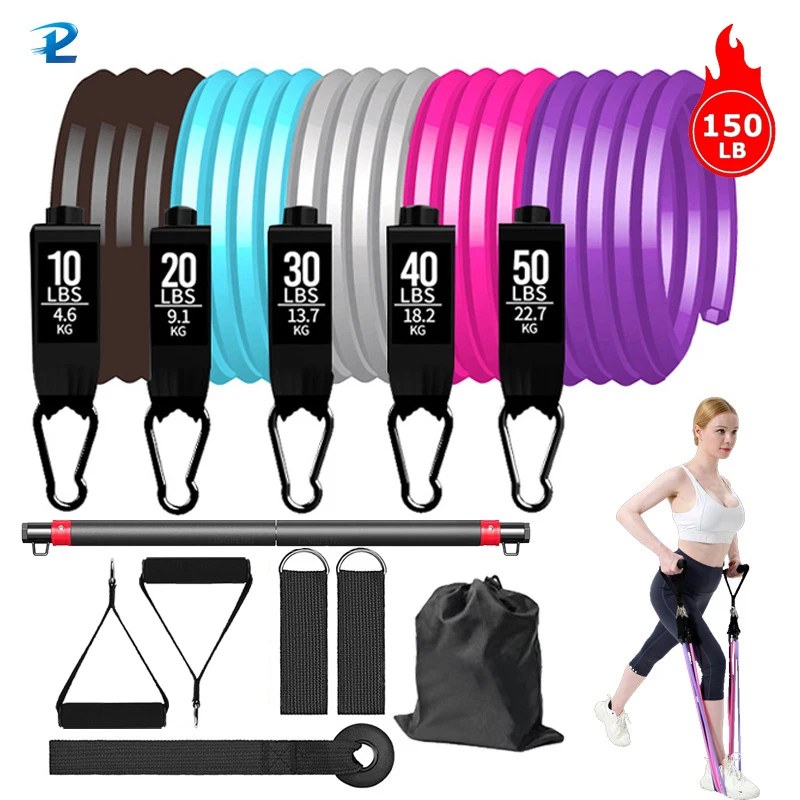 

Лента спортивная для пилатеса, эластичная резиновая лента для йоги, пилатеса, домашнее оборудование, 150 фунтов