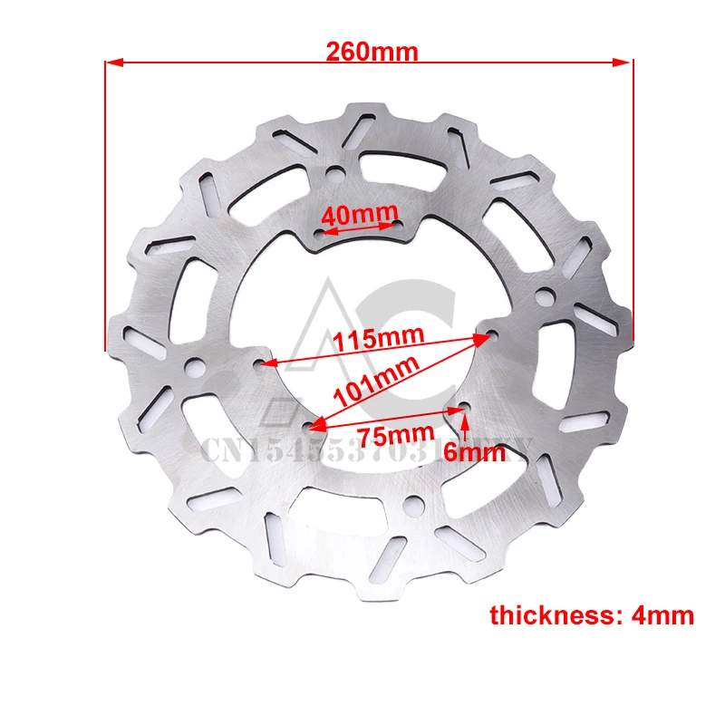 

260 мм передний 240 мм Задний дисковый тормозной диск Honda CRF 450 450 CRF RX Efi 2020-2021 2020