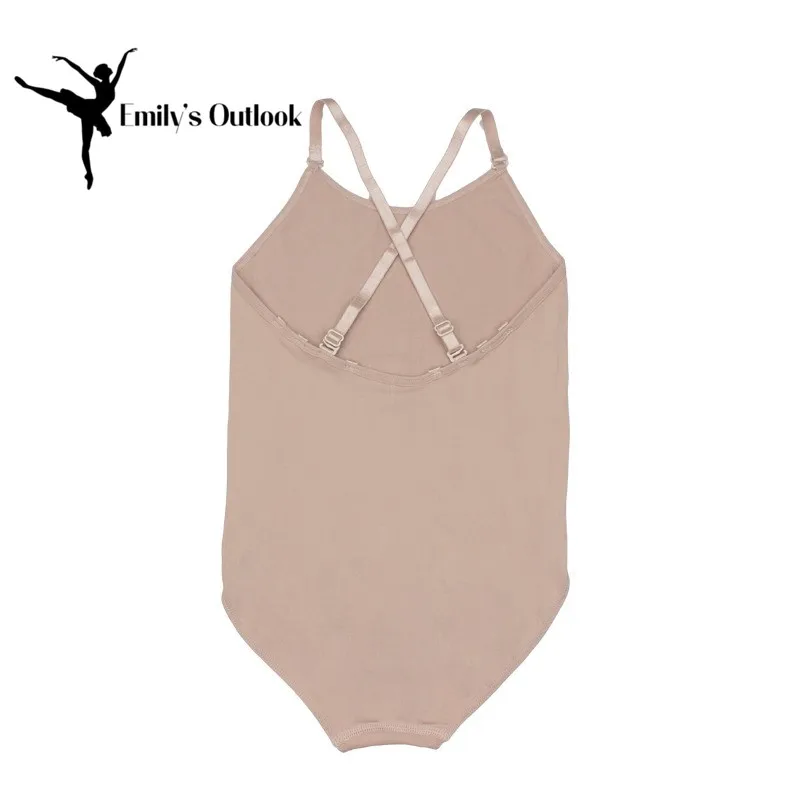 

Girl's Camisole Leotard With Adjustable Straps Transition Team Basic Nude Seamless Undergarment for Dance Ballet Gymnastics Kids