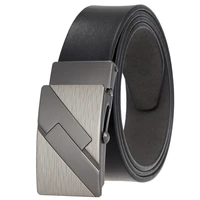 roller buckle two layer leather belt retro business belt black 2133s