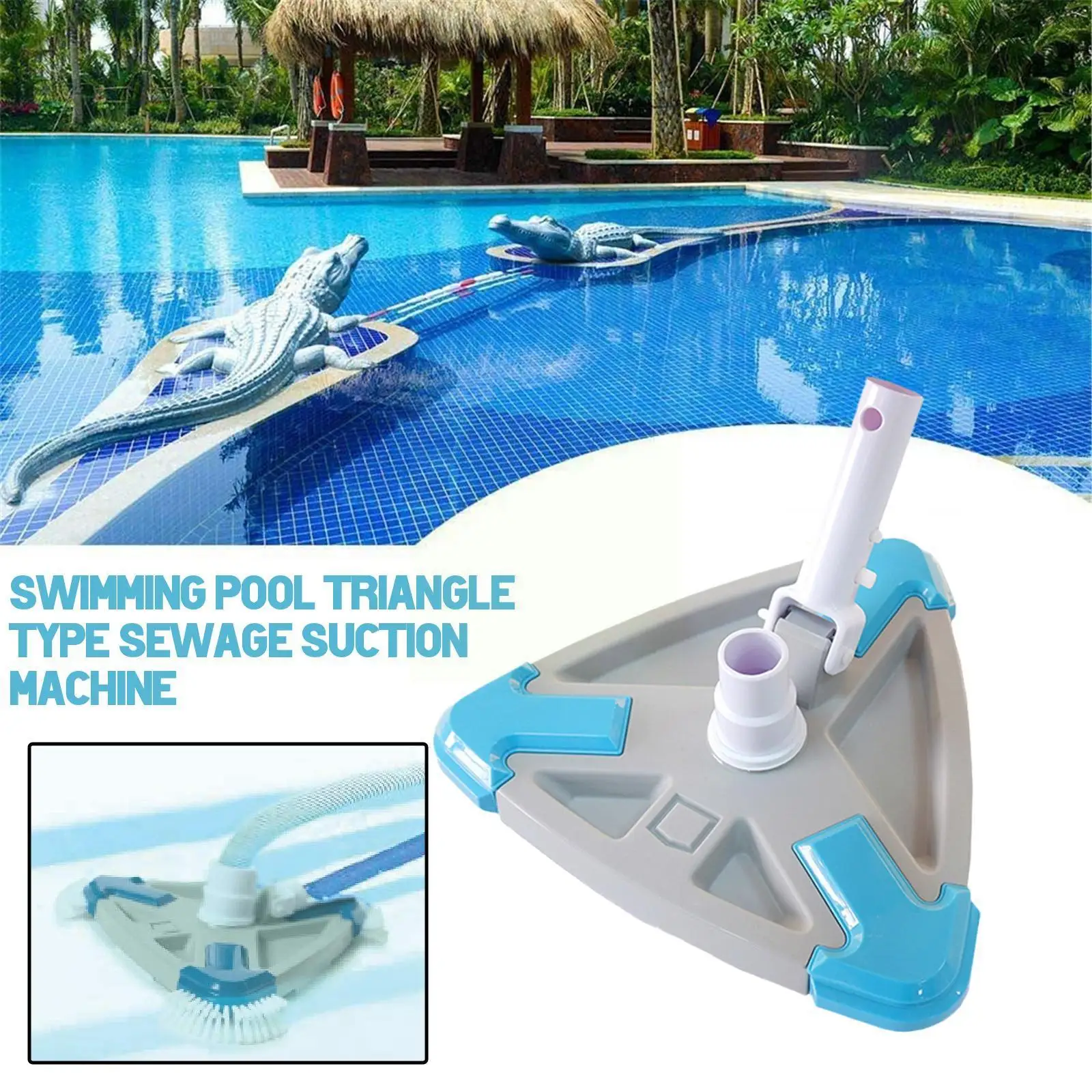 

Swimming Pool Triangle Type Sewage Suction Machine Suction Cleaner Pool Head Brush Tool Cleaning Vacuum Swimming Pools Swim H8Z5