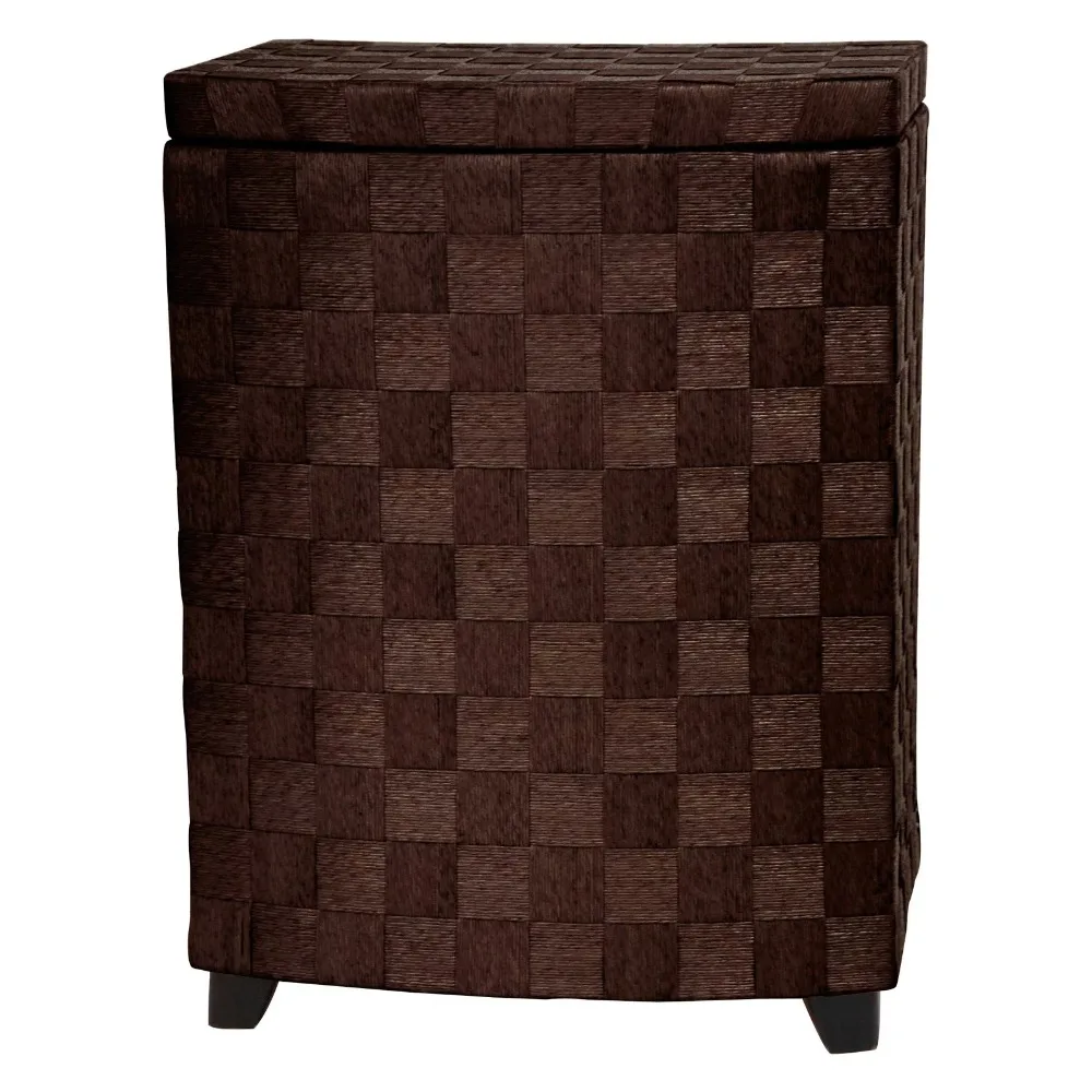 

27" Natural Fiber Laundry Hamper, Mocha, 1 Pack Hamper Bag Washing Bin Organizer