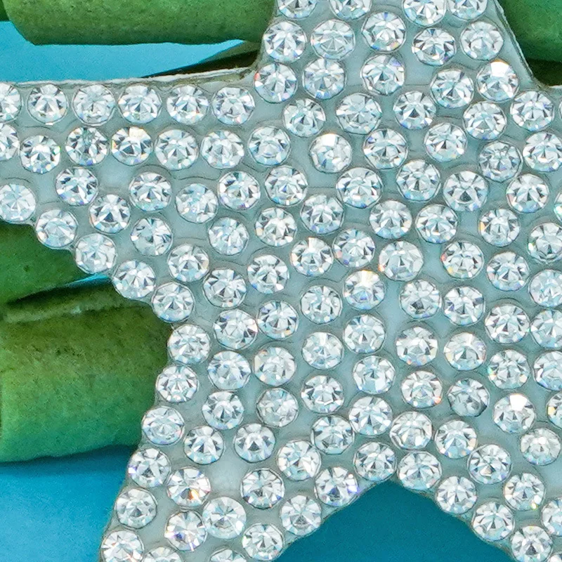 1 шт. самоклеящиеся прозрачные нашивки со стразами и звездами для одежды