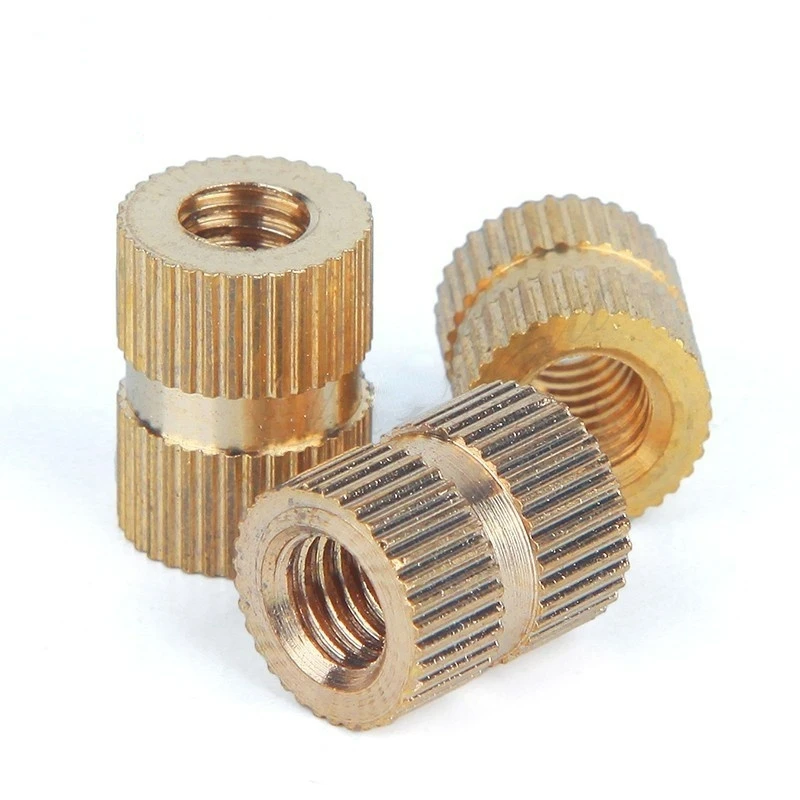 

Porca de inserção em bronze de molde por injeção, porcas de inserção em latão com knurled para injeção de porcas, m2, 5, m3, m4,