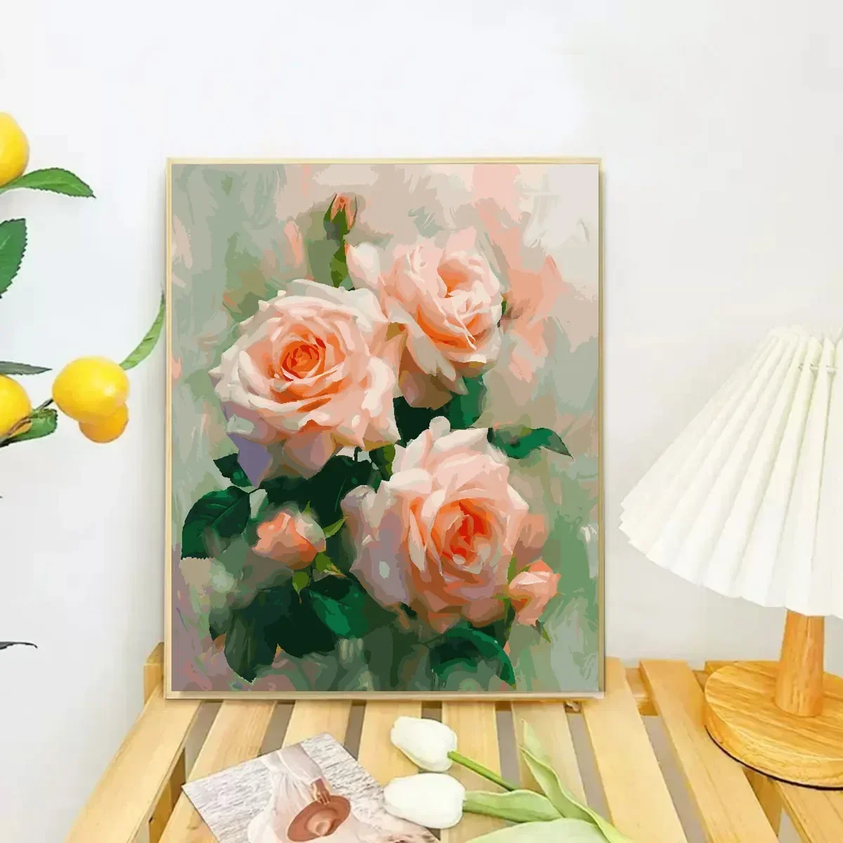 630842 Coloring By Number Kits For Adults Flowers Handpainted Diy Painting Home Decoration Gift