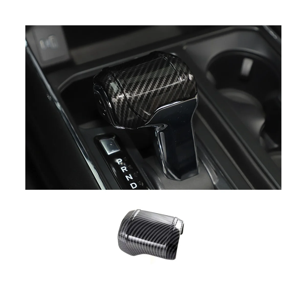 

Центральная консоль для Ford F150 2021 2022 2023, ручка переключения передач, крышка, внутренние аксессуары-ABS углеродное волокно