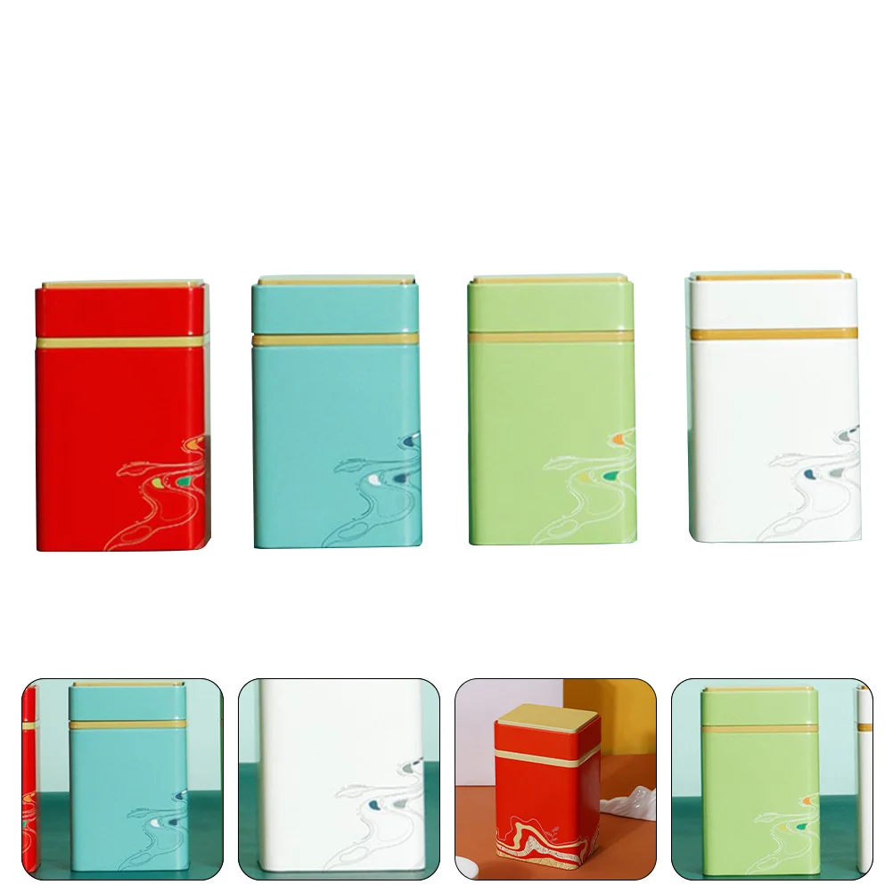 

Tea Canister Storage Tins Jar Coffee Loose Tinplate Container Boxairtighttin Metal Steel Canisters Stainless Kitchen Bean Set