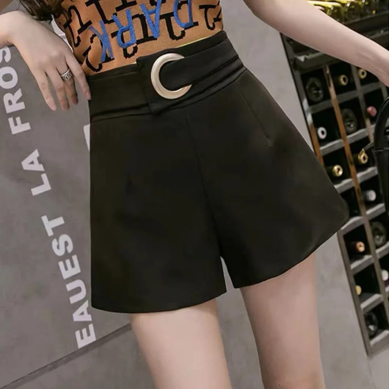 

Summer Korean Version Of The New Fashion High Waist Slim Suit Pants Casual Wild Wide Leg Trend Shorts Women