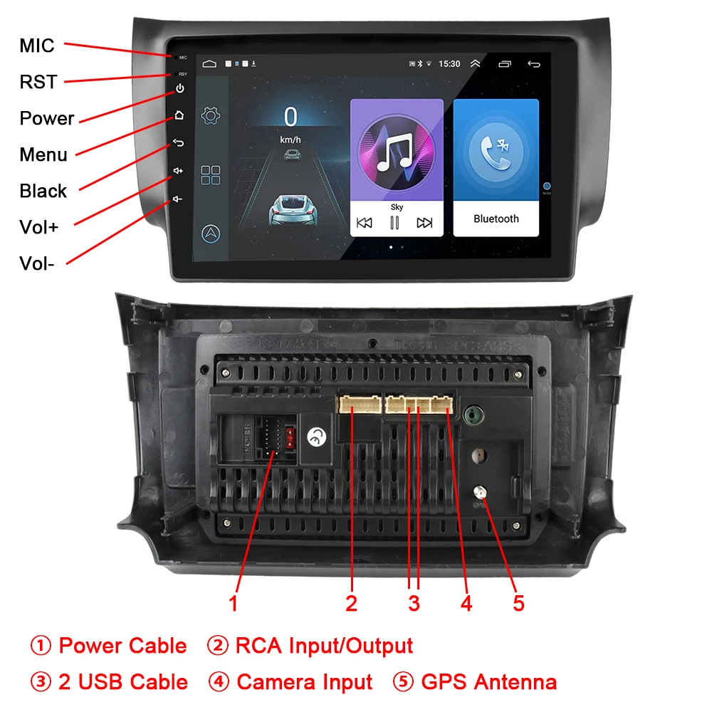 

Автомобильный радиоприемник 10 дюймов GPS Bluetooth WiFi FM-приемник 2 Din Громкая связь Android 10,1 MP5 плеер для Nissan Sylphy 2012-2018