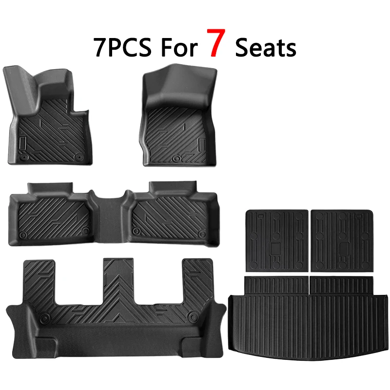 

Для Ford Explorer 2020-2025 Коврики и коврик в багажник из ТПЭ, всепогодные вкладыши для багажника Коврики для спинки TPE Heavy Duty Pad