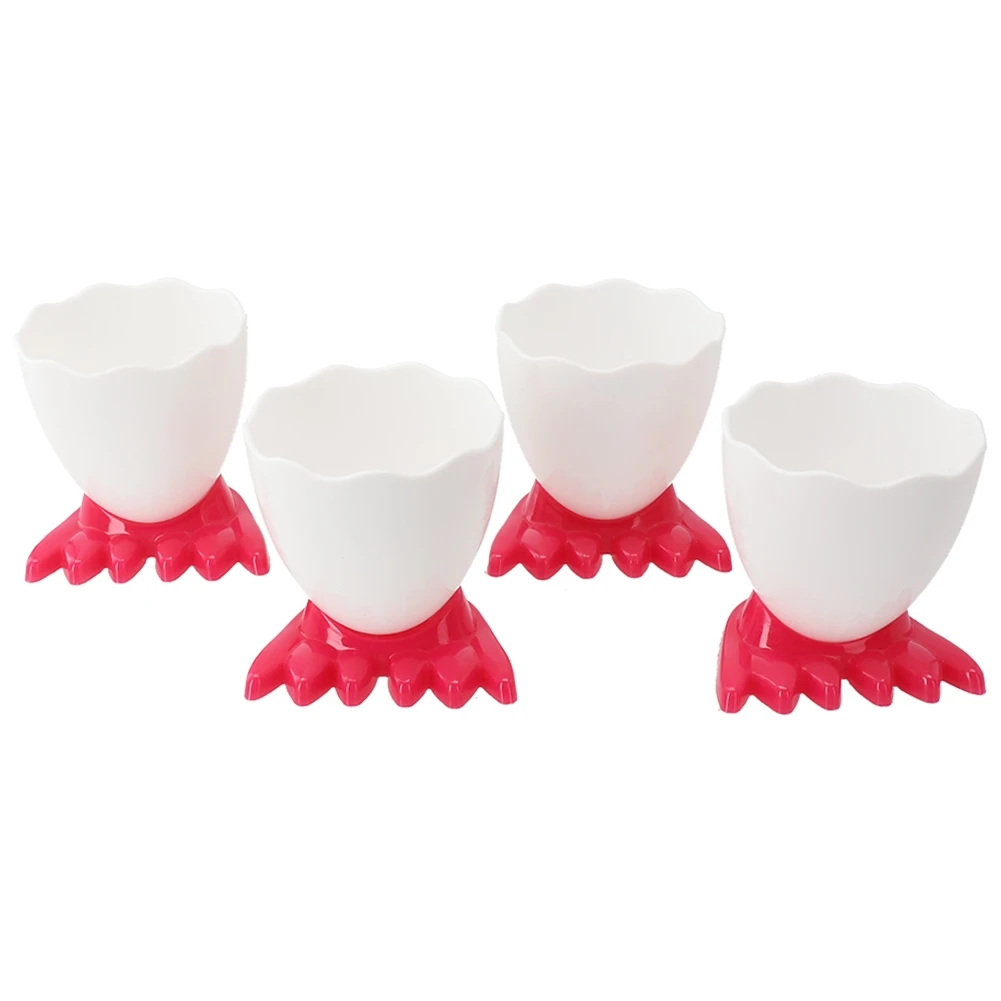 

4PCS Egg Cup Breakfast Stand Cartoon Egg Holder Creative Egg Cup Egg Opener Separator Boiled Eggs Kitchen Tableware Gadgets