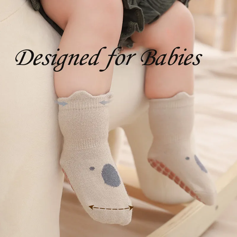 

Spring Autumn Baby Socks Children Floor Socks Combed Cotton Baby Non-Slip Toddler Socks Newborn Cartoon Cotton Socks