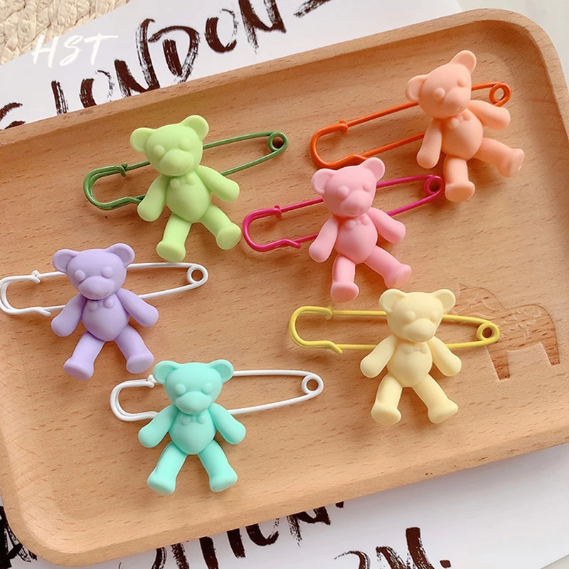 

1PC Cartoon Waistband Pin Accessories Good Quality Bear Waist Pin Brooch Pants Waist Tighting Clap Anti Exposed Safty Pins