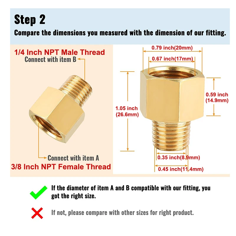 3 шт. переходник с внутренней резьбы NPT на наружную резьбу 3/8 дюйма герметичной