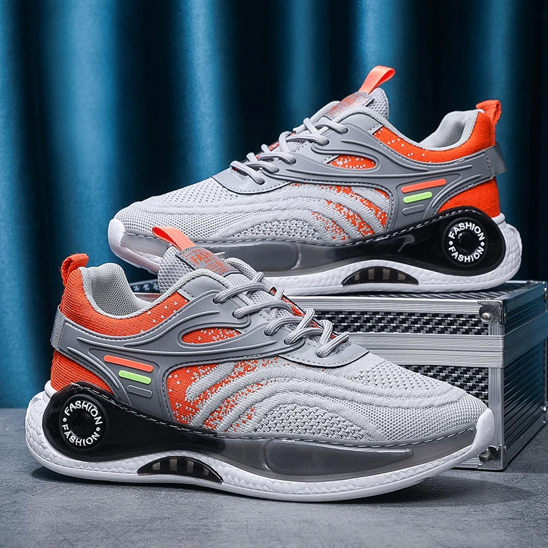 

2023 New Men's Running Shoes Men Casual Shoes Breathable Sneakers Outdoor Walking Shoe Elastic Leisure Mesh Sports Tennis Shoes