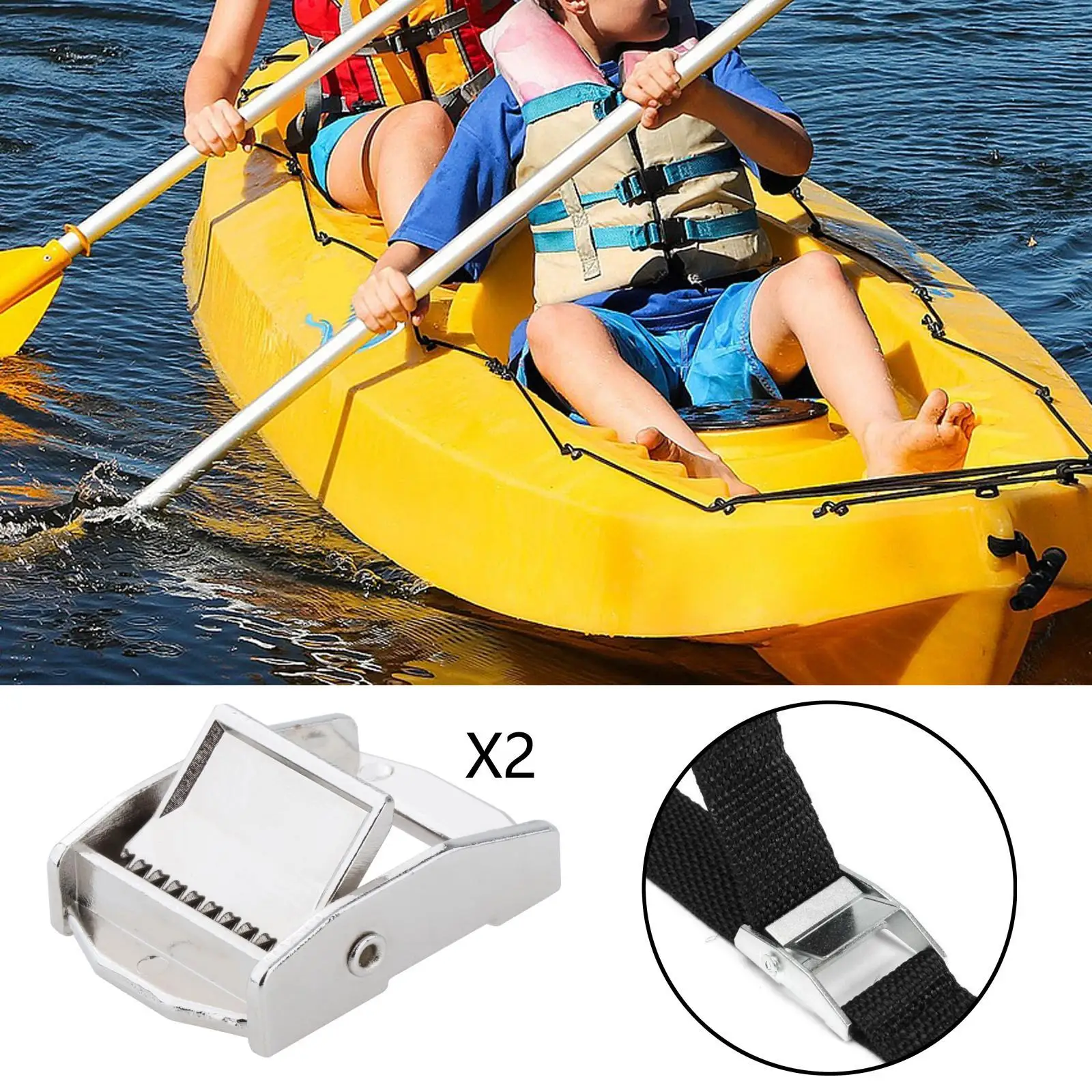 

Slider Kayak Webbing Buckle Aluminum Alloy Ladder Lock Duffel Belt Adjuster Ladder Lock Clasp Buckle for Hiking Sports