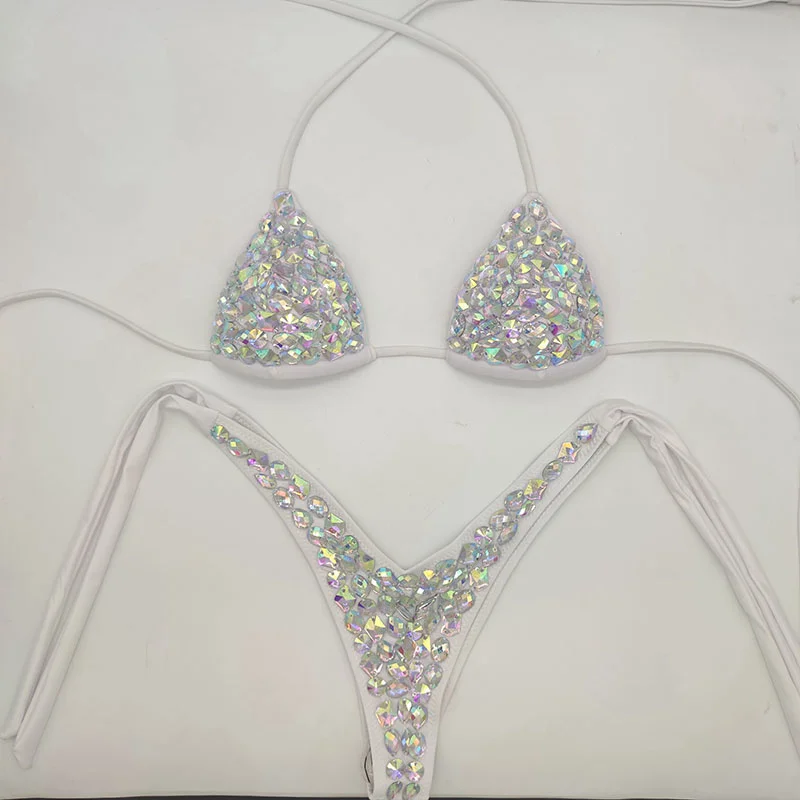 

2020 venus vacation rhinestone bikini set diamond swimwear sexy women bathing suit new style bling stones beachwear