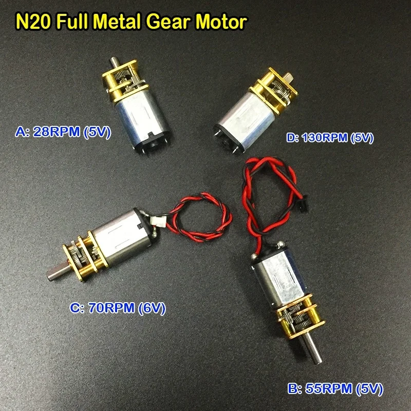 

1PCS Micro N20 Motor DC 3V 3.7V 5V 6V 28RPM 55RPM 130RPM High Torque Metal Gear Precision Gearwheel Gearbox Electronic Door Lock