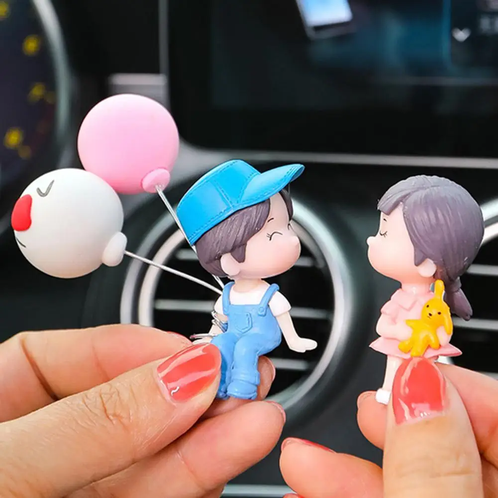 

Фигурки, 2 шт./набор, фигурки пар, изысканные романтические полимерные украшения для автомобиля, воздушные шары, парная статуя, Свадебный декор, миниатюры