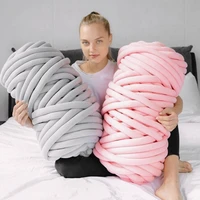 1kg thick super bulky chunky yarn for hand knitting crochet soft big cotton diy arm knitting roving spinning yarn for blanket