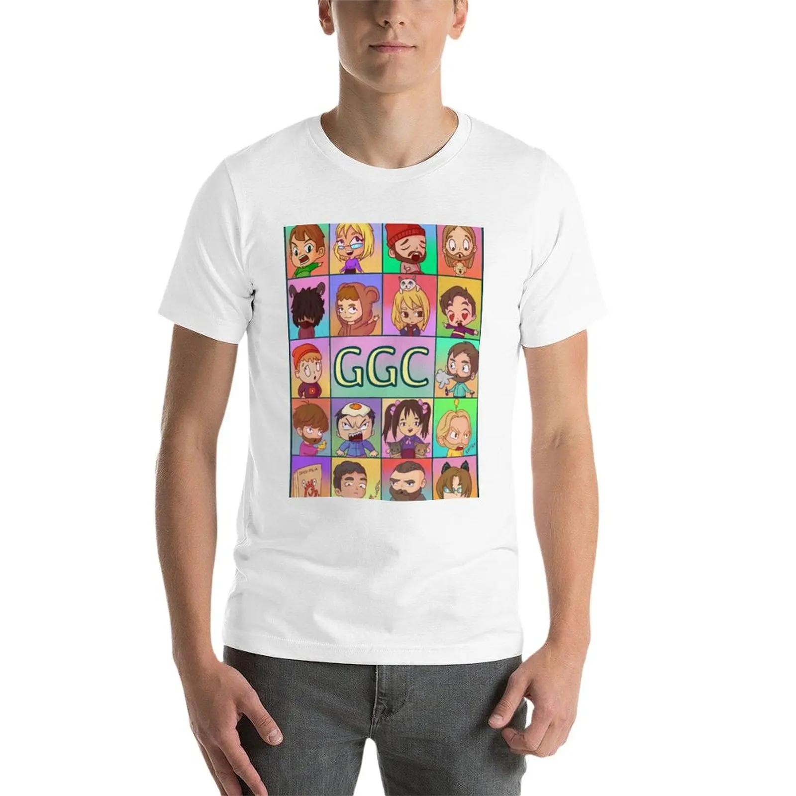 Футболка GGC мужская тренировочная белая в стиле аниме