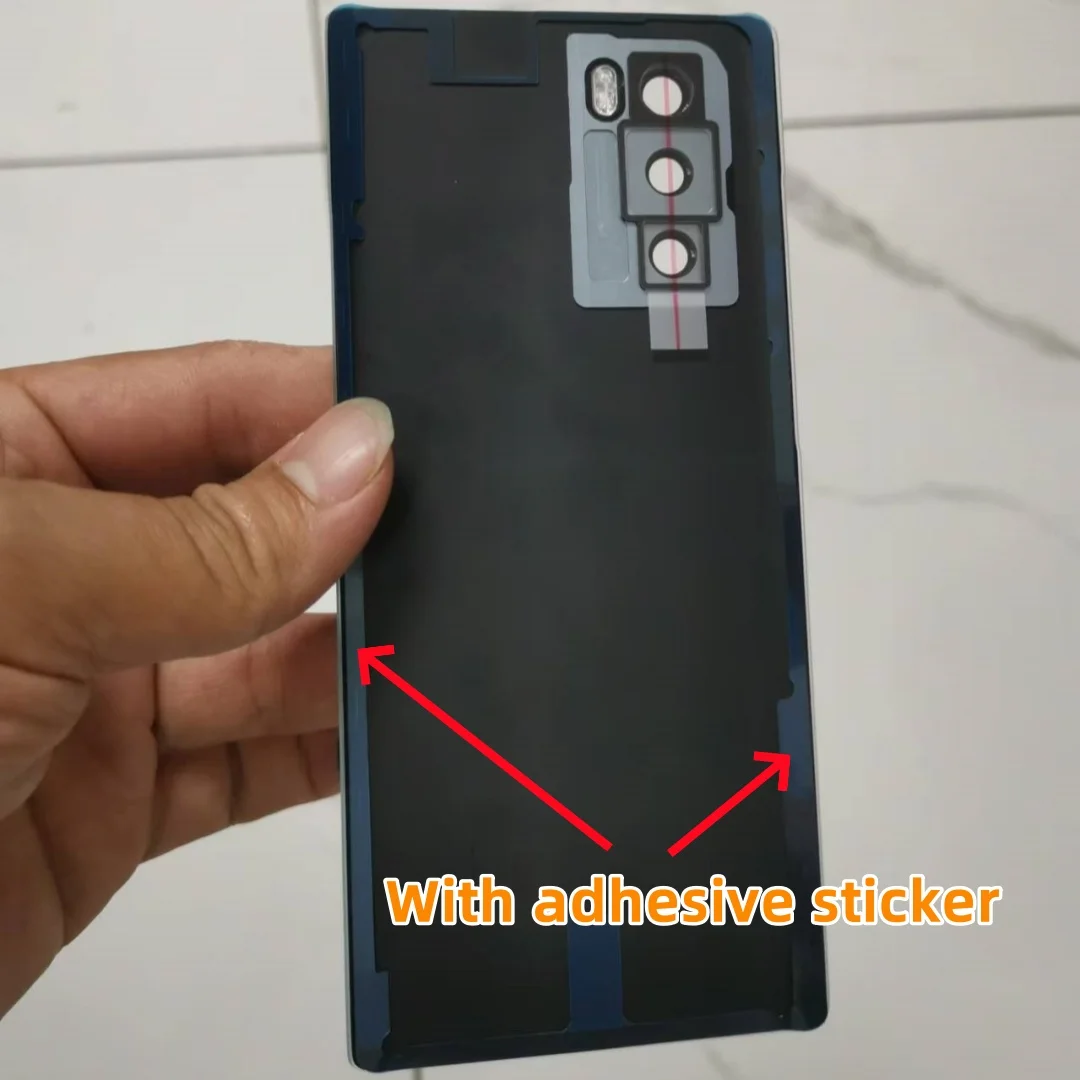 Back Glass back cover case for LG Wing F100/N LM-F100VMY/EMW battery Housing Cover Repair Parts With Adhesive Battery Door