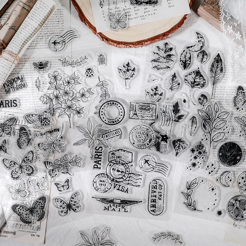 

Clear Silicone Stamp Transparent Page Letter Seal DIY Scrapbooking Photo Album