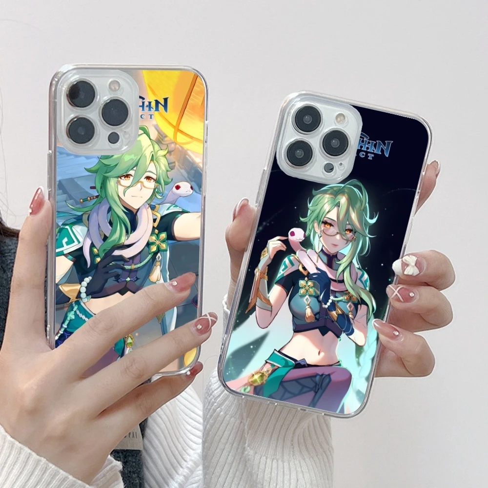 Чехол для мобильного телефона Genshin Impact Baizhu iPhone 16 15 14 13 12 11 X XR XS 8 Pro Max Plus Mini