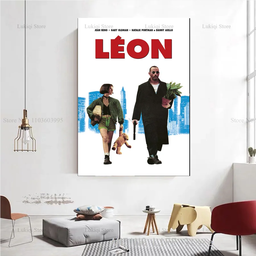 Винтаж классическое кино J-Jean Reno портрет Leon постер печать на холсте картина стену