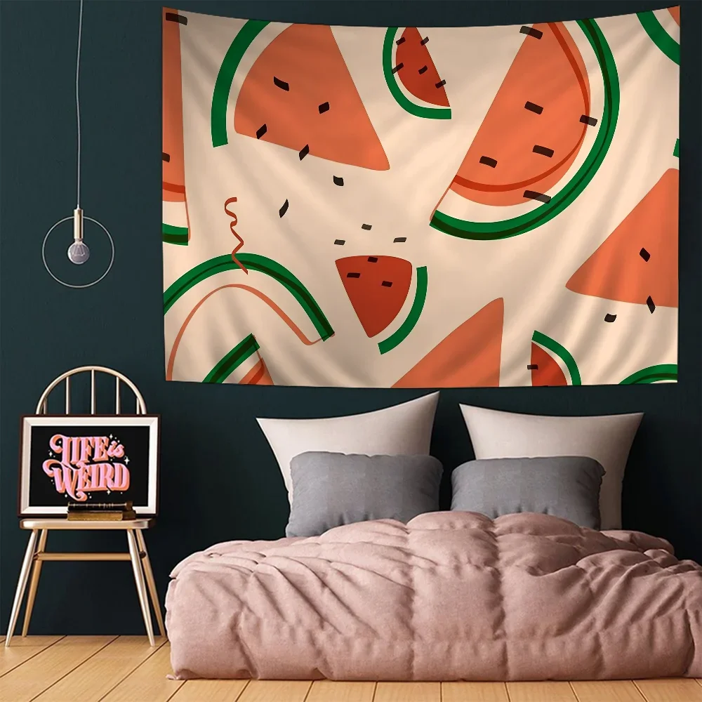 Фруктовая иллюстрация аниме гобелен индийский Будда украшение на стену ведро